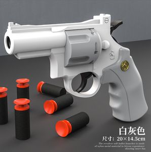 Toy Gun Revolver Pistol Manual Soft Bullet Foam Blaster Handgun Armas For Children Barn Adults Shooting Games 002