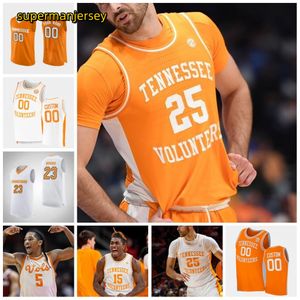 Custom Tennessee Volunteers Basketball Jerseys 25 Santiago Vescovi 5 Zakai Zeigler 13 Olivier Nkamhoua 2 Julian Phillips for Men Women Youth Kid Jersey S-4XL 2024