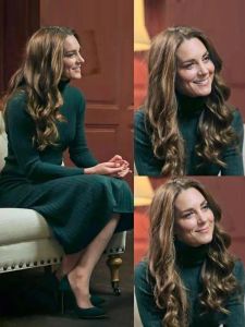 Princess Kate Middleton Spring Green Women's Set Long Sleeve Sweater Tops A-Line Half kjol Workplace Party High Quality Suit