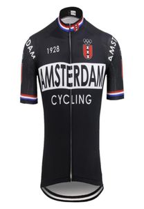 national black cycling jersey short sleeve mtb jersey AMSTERDAM FRANCE ITALIA HOLLAND bike clothing ropa ciclismo 5 style6517342