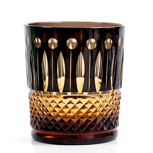 Copo japonês Edo Kiriko para beber, copo de uísque de cristal antigo para vodka bourbon, corte à mão, copo de coquetel com caixa de presente