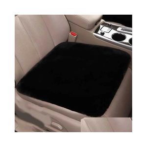 Seat Cushions Car Cushion Winter Warm P Rabbit Fur And Thickened Office Er For E46 E60 E90 F10 Drop Delivery Automobiles Motorcycles I Dhelp