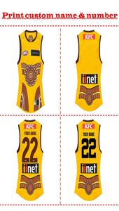 2022 Hawthorn Hawks AFL INDIGNEOUS GUERNSEY Rozmiar S2XL Drukuj Nazwę niestandardową Numer Najwyższej jakości dostawa167J8203821