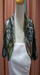 Wedding Bolerotopjacket Bridal Satin Jacket CAMO Wedding Wraps8302500