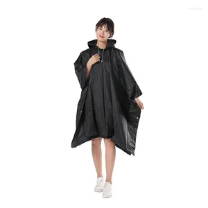 Regnrockar Vuxen Eva icke-disponibel Raincoat Lätt enkel kappa poncho med sidospännsbatteribil