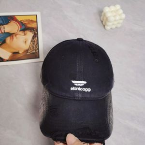 Wäsche Balencaga Baseball Mütze Männer Designer Damen Hüte abgenutzte Kante lässig Casquette für Männer Buchstaben Ballkappen