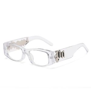 Palmangel Mens Solglasögon Designer Womens Sun Glasses Solid Color Clear Black Frame Ladies Beach Goggles Fashion Luxury Solglasögon för kvinnliga tillbehör HG100