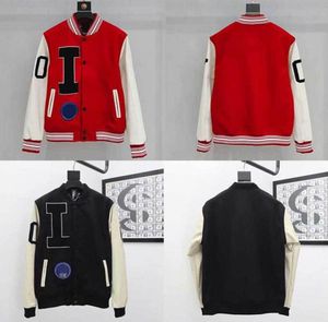 Red Black Cool College Baseball Jacket winter jackets for Men Fashion Design Pu Leather Sleeve Mens Overcoat Slim Fit Varsity Jack9197640