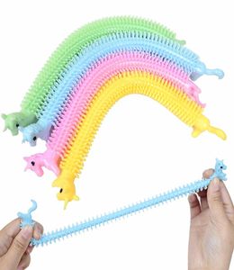 TPR Stress Relief Toy Unicorn Monkey Worm Stretch String roliga Pull Vent Toys Noodles Anti Soft Glue Elastic Rope Neon Autism Noodle Gift for Kids Child5389984