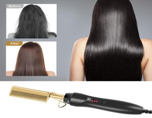 Electric Comb Heating Comb Straightener Flat Iron Hair Straightening Brush Hair Curler Brush Professional Hair Straighteners4802620