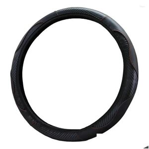 Steering Wheel Covers Ers Car Er Pu Leather Protector Anti-Slip Lining Vehicle Accessory Diverse Cars Diameter 14.5-15 Drop Delivery A Dhqk5