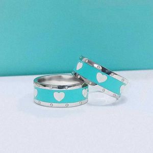 Atacado anéis com padrão de coração para joias Tff banhados a prata com design de colaboração famoso presentes para meninas
