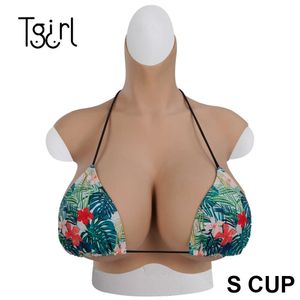 Kostymtillbehör 7: e versionen Shemale Silicone S Cup för transgender crossdress Drag Queen Cosplay Breast Forms