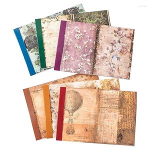 40Pcs Material Paper Mystery Manual Large Background Dark Wind Notebooks Letter Decoration Handbook Scrapbook 210 172MM