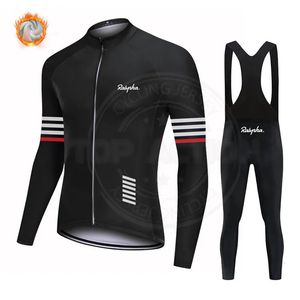 Raphaful inverno velo térmico conjuntos de ciclismo camisas da bicicleta estrada mtb jaquetas ciclismo bib collants roupas manga longa camisa 240119