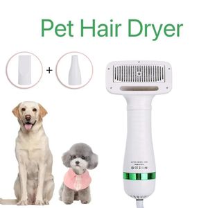 供給2IN1ペットドッグドライヤー静かな犬のヘアドライヤーコームブラシ毛づくろい猫ヘアヘアファーブロワー調整可能な温度ブロワー