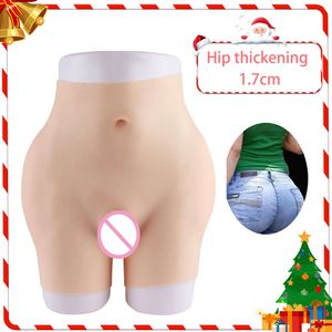 Upgrade Silicone Pants Realistic Vagina Shemale Buttock Butt Shaper Shorts Padded Push Up Hip Enhance Underwear for Cosplay