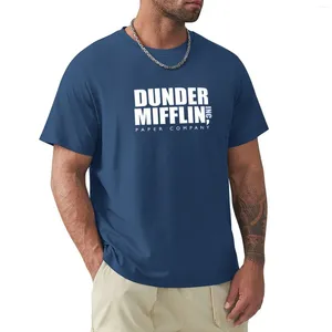 Men Polos Prothman Fashion Tirt Office Dunder Mifflin T-Shirt Thirt Thirts Shirts S Presk Black