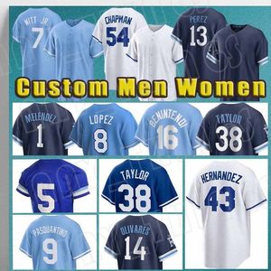 13 Salvador Perez Camisas de beisebol 16 Bo Jackson 5 George Brett Royals Hunter Renfroe MJ Melendez Kansas City Nelson Velazquez Drew Waters Kyle Isbel