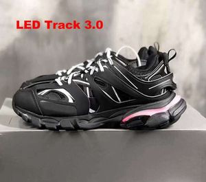 Chaussures habillees Designer Led Track 3 3.0 Chaussure Hommes Femmes Baskets Triple Noir Blanc Rose Bleu Orange Jaune Vert Tess. Gomma Sneaker Pistes Sports 1006ess