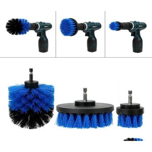 Car Cleaning Tools 3Pcs Set Tool Detailing Hard Bristle Care Brush Drill Scrubber Attachment Kit259T7177923 Drop Delivery Automobiles Dh1Lo