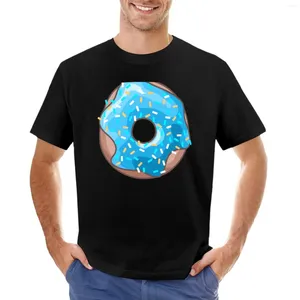 Men's Tank Tops Cute Blue Donut T-Shirt Graphic T Shirt Customized Shirts Mens Casual Stylish