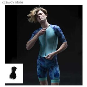 Fatos masculinos Ciclismo Jersey Define Anti-Encolhimento OEM Sublimação Impressão Macacão Ternos Cool Max Manga Curta Pele Terno Triathlon MacacãoH24122