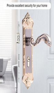 European Style Retro Door Handle Lock Aluminum Alloy Vintage Interior Bedroom lock Antitheft Home Room Safety Door Locks T2001113020846
