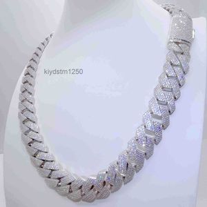 Out Pingente Colares Pass Iced Diamond Tester 925 Colar de Prata Esterlina Vvs Moissanite Cuban Link Chain 1234567 SZLK