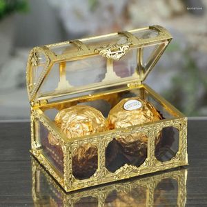 Present Wrap Wedding Candy Pack Chocolate Boxes Plastic Box Diy Favors For Gäster Happy Birthday Party 12 PCS/L