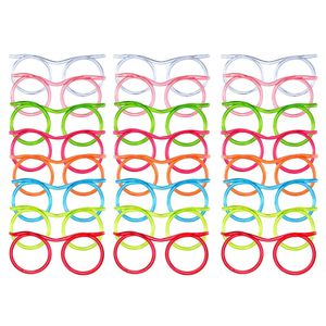 Straws Straw Drinking Party Crazy Eyeglasses Glasses Funny Funky Drinksilly Tube Cocktail Beverage Smoothie Novelty Decorative 240122