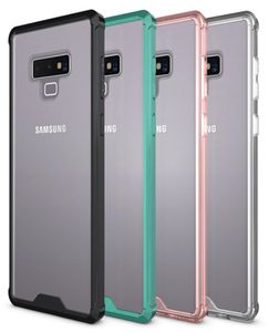 Samsung Galaxy için Şeffaf İPhone Kılıf Not 9 8 S9plus S8plus A8 Antiknock Hibrid Yumuşak TPU Sert PC Koruyucu Şok geçirmez CLEA6543972