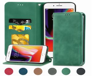 Handyhüllen für iPhone 6 7 8 Plus 11 12 Pro Mini X XS Max XR SE aus PU-Leder mit Magnetschnalle, Brieftaschenkartenfächern1193032