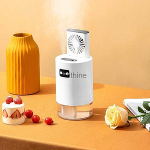 Humidifiers 1000ML Portable Cooling Fan Air Humidifier USB Rechargeable 4000mAh Home Car Essential Oil Diffuser Fogger With Remote Control YQ240122