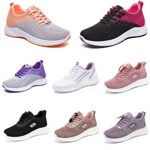 GAI 2024 Spring Women Shoes Hiking Running Flat Shoes Mom White Purple Comfortable Large Size 36-41