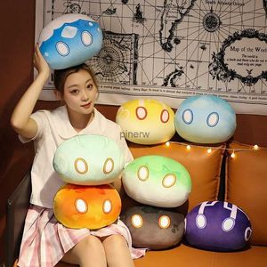 Plush Dolls Genshin Impact Slime Plush Toy Element Anemo Electro Pyro Cryo Hydro Geo Dendro Soft Pillow Holiday Gift for Kids