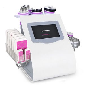 9 IN 1 Ultrasonic RF Cavitation 40K Lipo Laser Micro Current Cold Hammer Face Lift Lipo Laser Slimming Device Vacuum Cavitation System