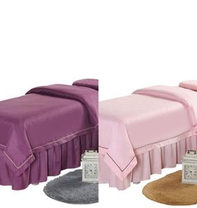 4pcs High Quality Beauty Salon Bedding Sets Massage Spa Thick Bed Linens Sheets Bedspread Massage Spa Pillowcase Duvet Cover Set C9083586