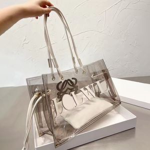 Дизайнерская сумка Новая желе-тоут Сумка Роскошная высококачественная многофункциональная сумка большой вместимости Модная прозрачная сумка с надписью Поставляется с внутренним мешком для желчного пузыря