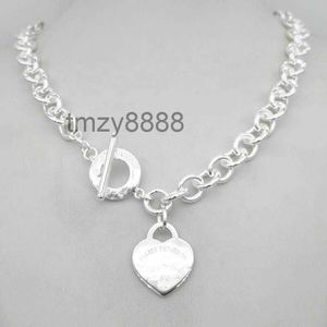 Design Man Women Fashion Necklace Pendant Chain S925 Sterling Silver Key Return to Heart Love Brand Charm med Box 2V1H