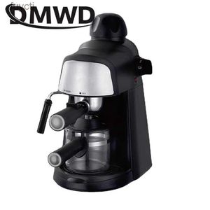 Coffee Makers DMWD MINI Espresso Coffee Maker 5Bar Italian Pump Pressure Steam Milk Frother Foam Bubble Machine Automatic Fancy Cappuccino Pot YQ240122
