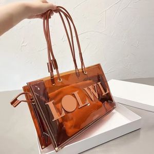 10a Damen-Designer-Tasche, große Kapazität, Handtasche, Einkaufstasche, Einkaufstasche, klassische Freizeit-Handtasche, Luxus-Handtasche, transparent, modisch, Retro