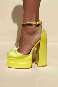 Сандалии с круглым носком, бежевые туфли на высоком каблуке, 2023 г., женская обувь на баскетбольной платформе с ремешками, сексуальные туфли-лодочки, 12 см, последняя повседневная обувь с пряжкой, квадратная CrossdrJ240122