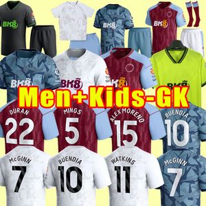 2023 2024 Hemröd fotbollströjor Kamara Watkins Buendia 23 24 McGinn El Ghazi Douglas Luiz Mings Konsa Cash Football Shirt Men Kid Kit Villa målvakt