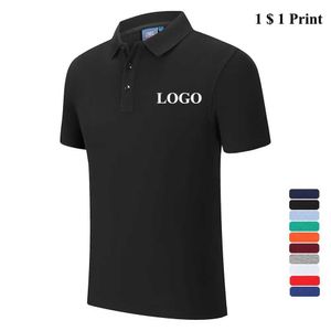 100% Baumwolle Männer Polo Shirt Mid Grade Custom Club 2023 Männlichen Frauen Kurzarm Revers T-shirt Golf Tennis Solide Polos neue