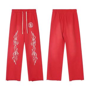 Hellstar Pant Jogger Jumper Sokak Giyim Hoodie Set Trailsuit Pamuk Gri Siyah Mektup Baskılı Nakış Grafik Kazakları Çiçek Baskı Tracksits Hoody