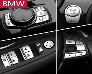 Accessori interni auto Adesivi copertura pulsanti cromati ABS per 1 2 3 4 5 7 Serie F10 F07 F06 F12 F13 F01 F02 F20 F30 F32 Car Styling5093920