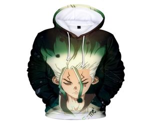 2019 Anime Drstone Men Hoodie Stone World Ishigami Senku Tie Dyeing Hoodies Plusサイズのマンパーカー長いフーディースウェットシャツ3330713