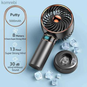 Electric Fans Air Cooler Fan Handheld Electric Fan Rechargeable Usb Desktop Mini Portable Student Tiktok Fan Strong Wind Long EnduranceL240122