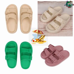 2024 Summer High Quality New Leisure Platform Slippers for Men Women Anti slip Sandals Leather Super Soft Sole Flat Shoes Outdoor Black Pink Beach Slippers